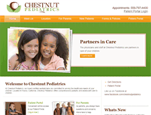 Tablet Screenshot of chestnutpediatrics.com